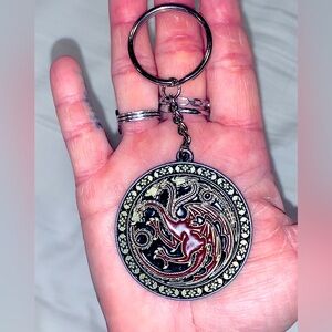 Game of Thrones Targaryen metal keychain